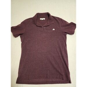 Mens Aeropostale Pique Short Sleeve Polo Maroon/Burgundy Size Medium Tennis Tail